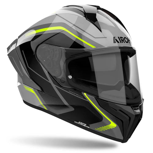 Airoh Casco Matryx Wide Yellow Gloss - Airoh Caschi integrali - Moon Bike - Vista 2