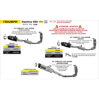 Arrow 11018DB dB-Killer ø38mm Terminale Veloce – Triumph Daytona, Tiger, Street Triple, Ducati Multistrada