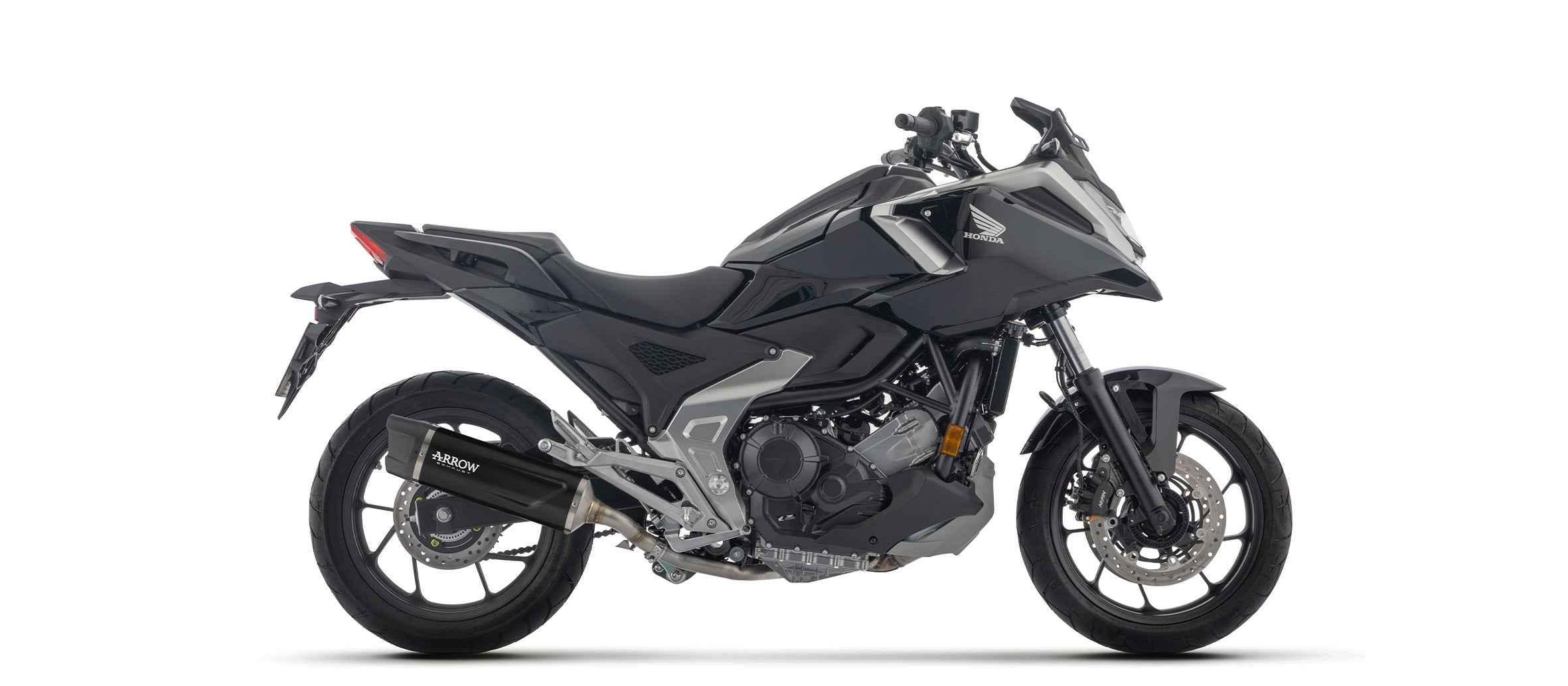 Terminale Indy Race EVO alluminio Dark con fondello carby per Honda NC 750 X 2025/2026 - Arrow (71997AKN)
