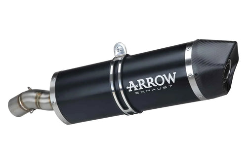 Arrow 71746AKN Terminale Maxi Race-Tech Alluminio Dark (Fondello Carbonio) Omologato – BMW F 800 R - Moon Bike - Vista 1