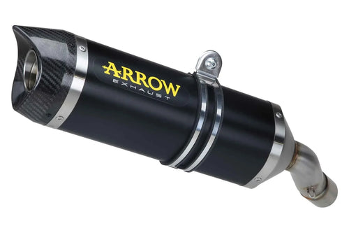 Arrow 71722AKN Terminale Thunder Alluminio Dark (Fondello Carbonio) Omologato – Honda CB 600 F Hornet - Moon Bike - Vista 1