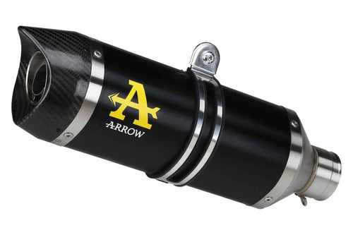 Arrow 71761AKN Terminale Street Thunder Alluminio Dark Fondello Carbonio Omologato – Yamaha XJ6 / XJ6 - Moon Bike - Vista 1