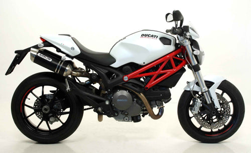 Arrow 71731AON Terminali Thunder Alluminio Dark Omologati (Dx+Sx) – Ducati Monster 696 / 796 / 1100 - Moon Bike - Vista 1