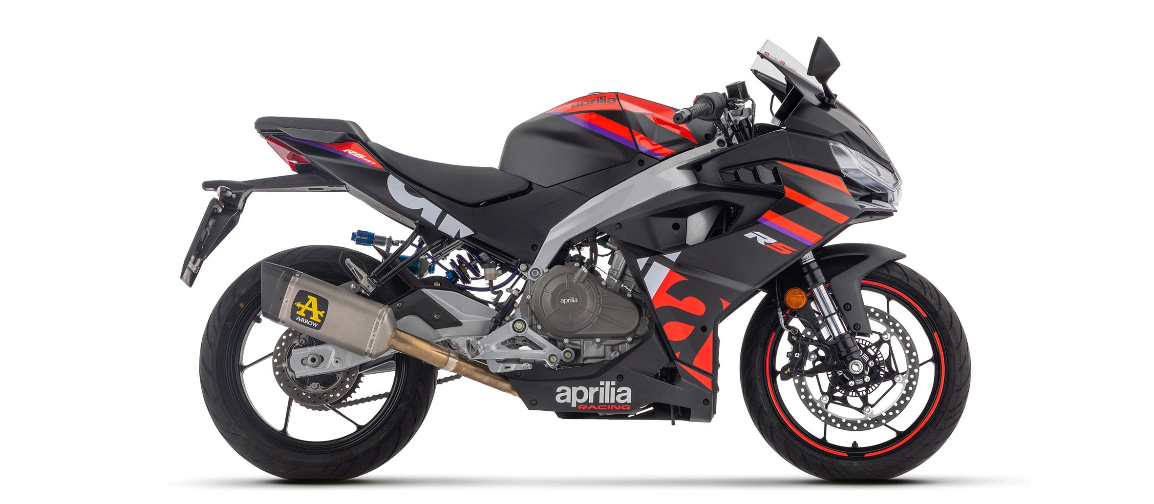 Arrow 71068PTN kit Pista titanio Dark installato Aprilia RS 457