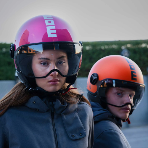Momo Design FGTR Classic Jet Helmet Candy Fuchsia White - ECE 22.06 ABS Visor