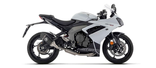 Arrow 71007VAN Kit Scarico Completo Racing Veloce Alluminio Dark – Triumph Daytona 660 (2024-2026) - Moon Bike - Vista 1