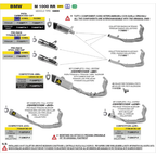 Schema di montaggio Arrow per BMW M 1000 RR 2020-2024, vehicle type SM99, con il terminale Pista racing 71006PT