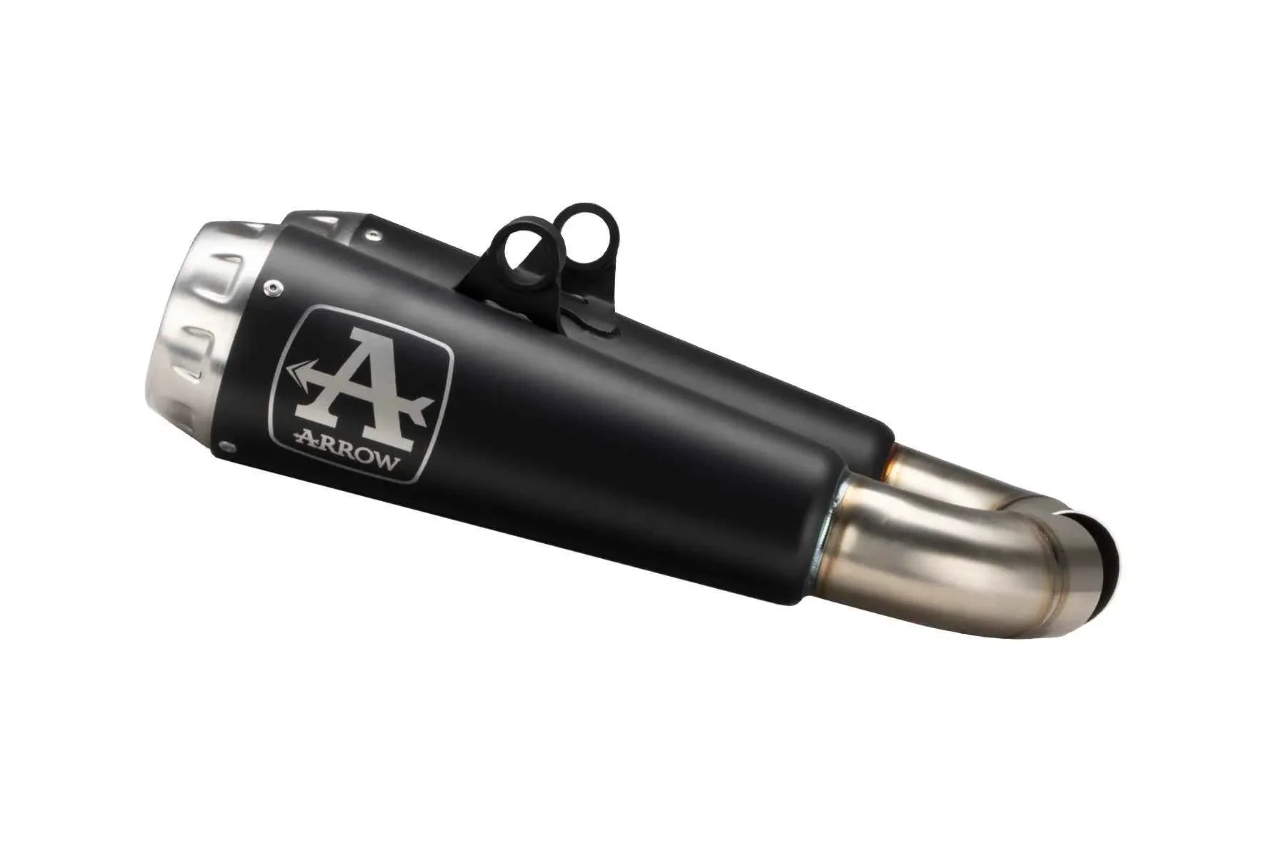 Terminali Pro-Race nichrom Dark (Dx+Sx) per Ducati Hypermotard 950 / 950 SP 2019/2021 - Arrow (71895PRN)