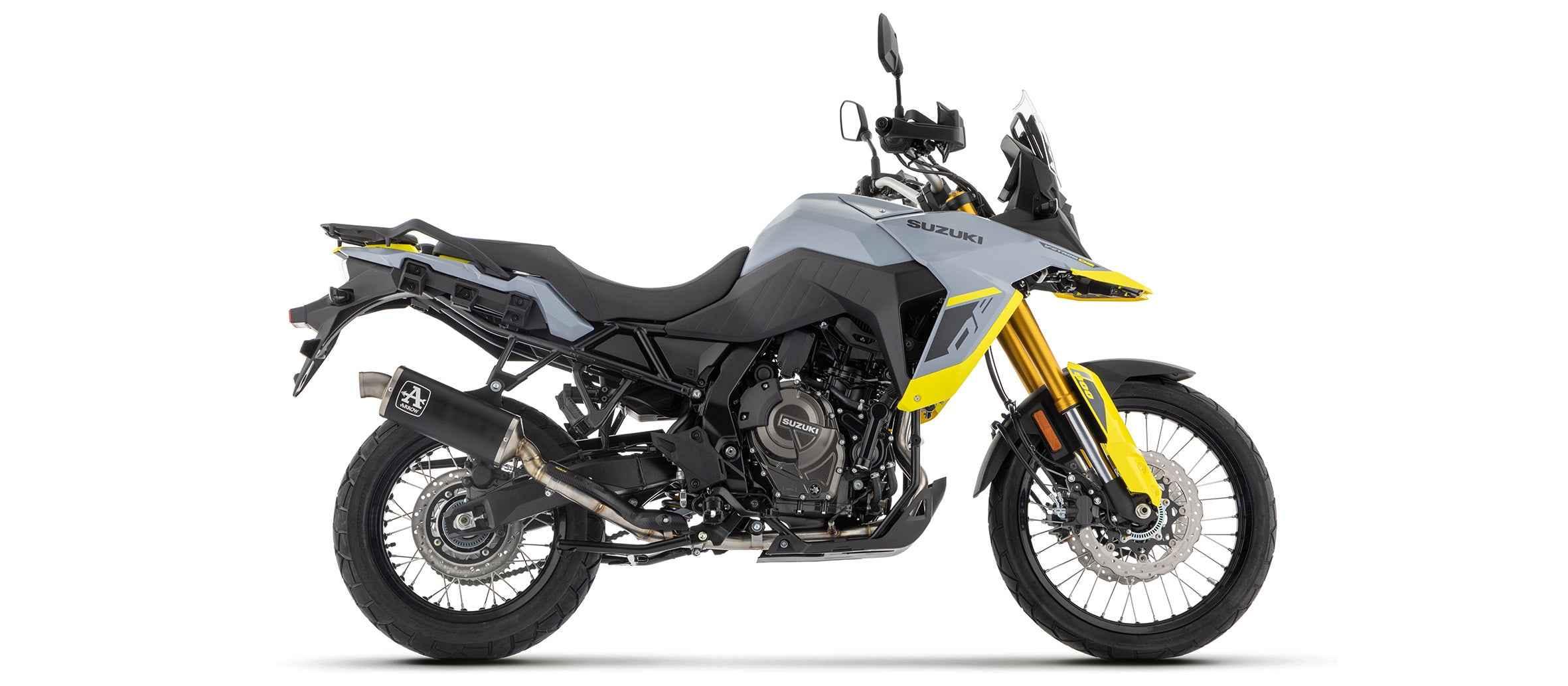Terminale Indy-Race in alluminio dark per Suzuki V-STROM 800DE / SE 2023/2024 - Arrow (72642AON)