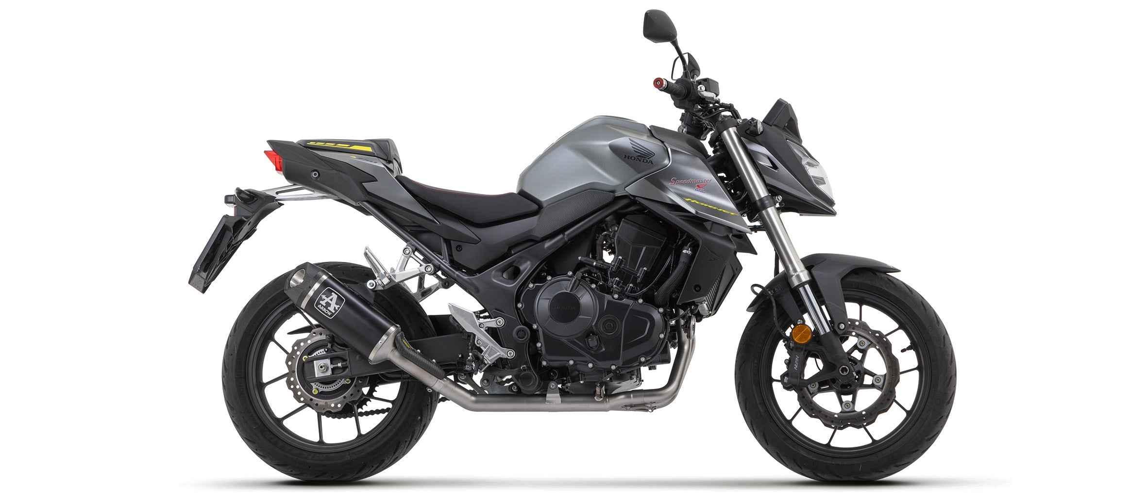 Terminale Indy Race alluminio Dark con fondello carby per Honda CB 750 Hornet 2023/2024 - Arrow (71954AKN)
