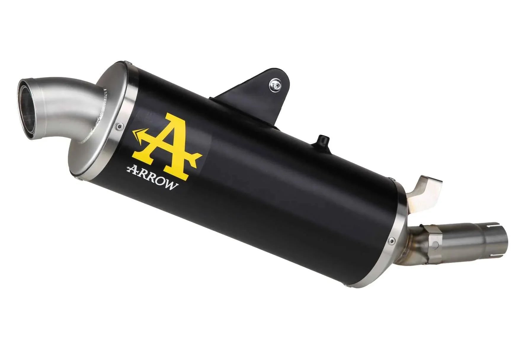 Terminale Indy Race alluminio Dark con fondello inox per Ducati Desert X 950 2022/2025 - Arrow (72638AON)