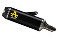 Terminale Indy Race alluminio Dark con fondello carby per Kawasaki NINJA 400 2023 - Arrow (71950AKN)
