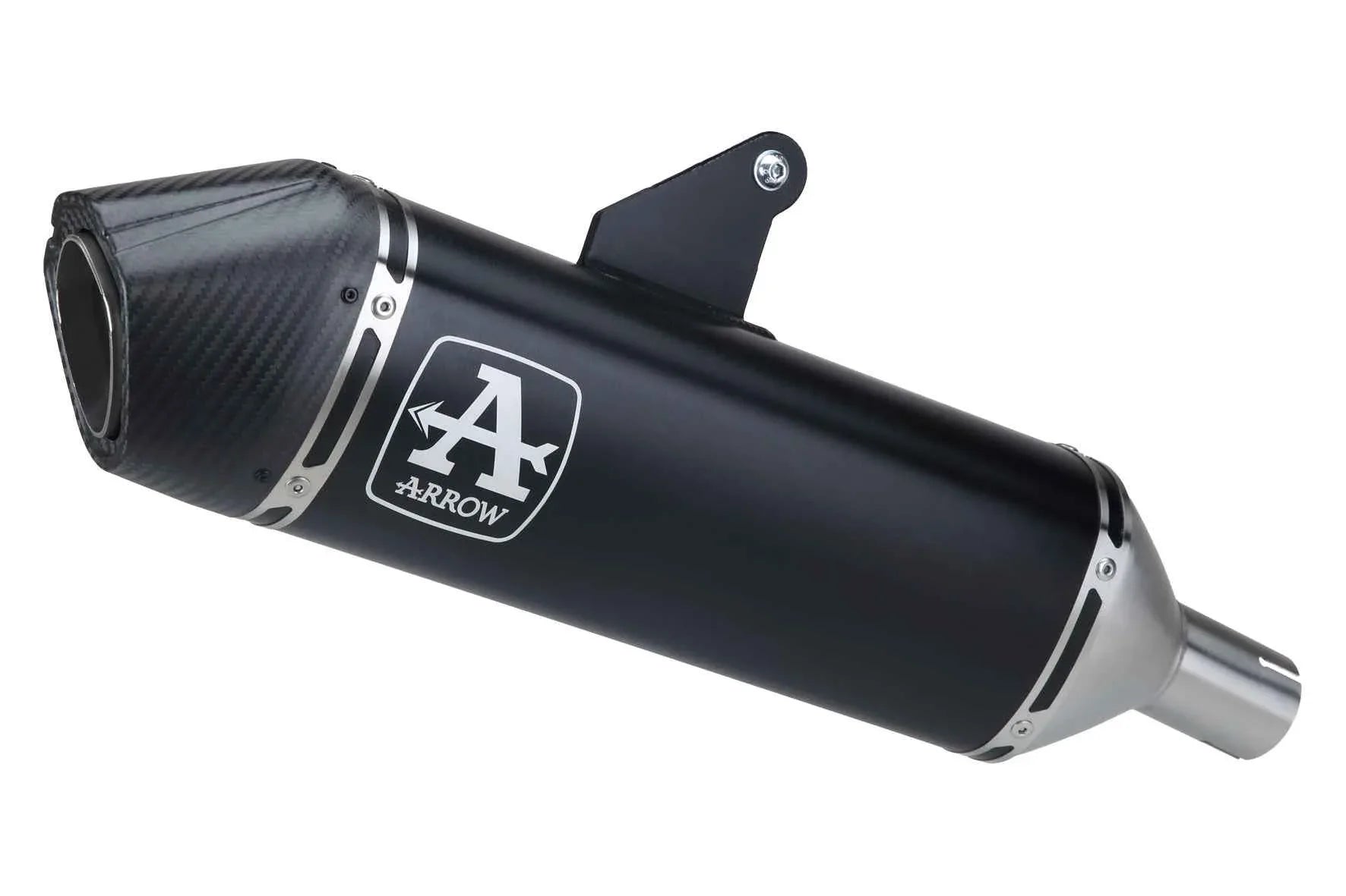 Terminale Veloce in alluminio Dark per montaggio valige laterali per Triumph TIGER 900 2020/2023 - Arrow (72005VAN)