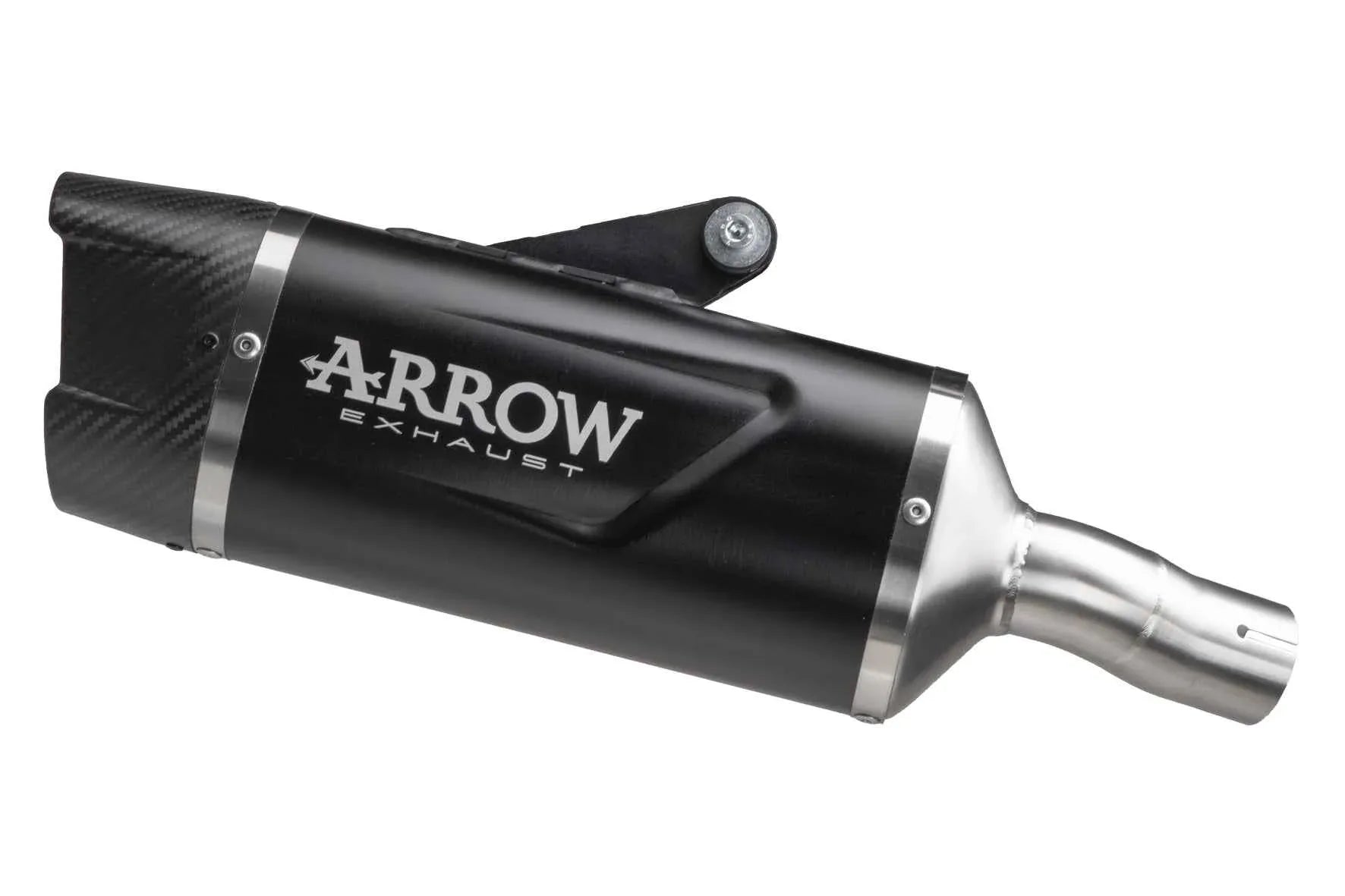 Terminale Indy Race EVO alluminio Dark con fondello carby per Kawasaki Z 500 2024/2026 - Arrow (71967AKN)
