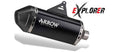 Terminale Explorer in alluminio Dark per Honda XL 750 TRANSALP 2023/2024 - Arrow (72692AKN)