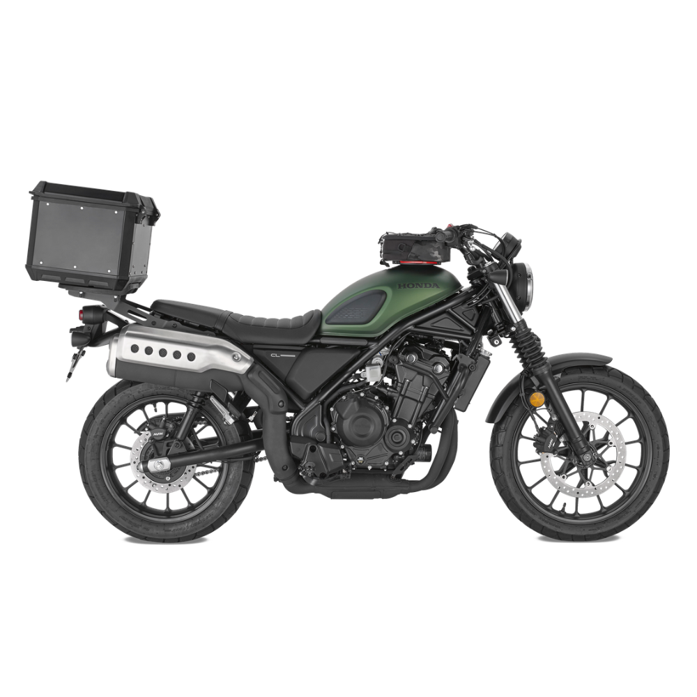 Bauletto Kappa KMX400B montato su una moto naked, vista laterale