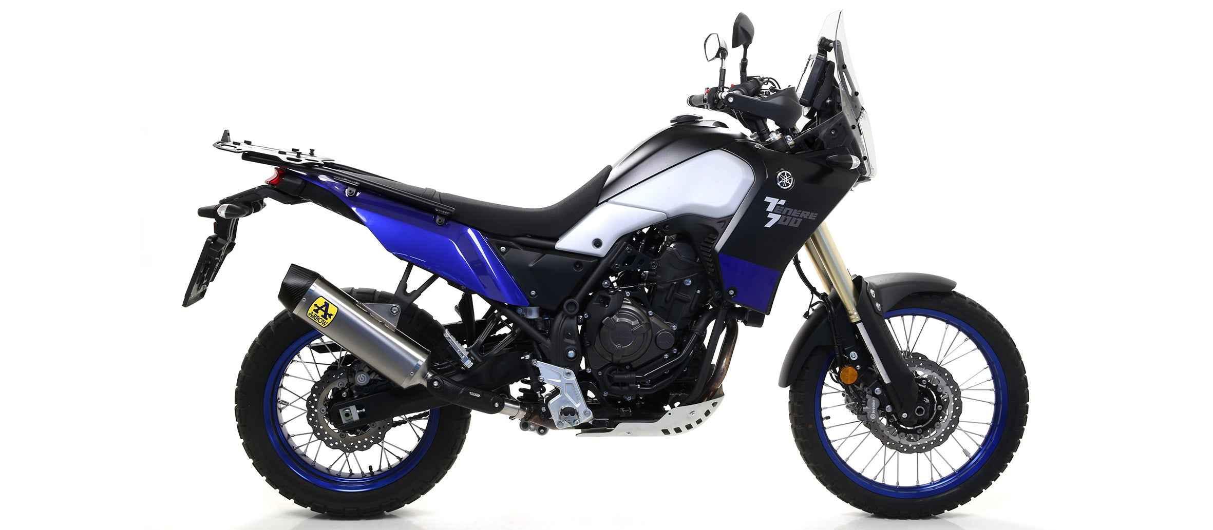Terminale Indy Race titanio con fondello carby per Yamaha Teneré 700 2019/2020 - Arrow (72661PK)