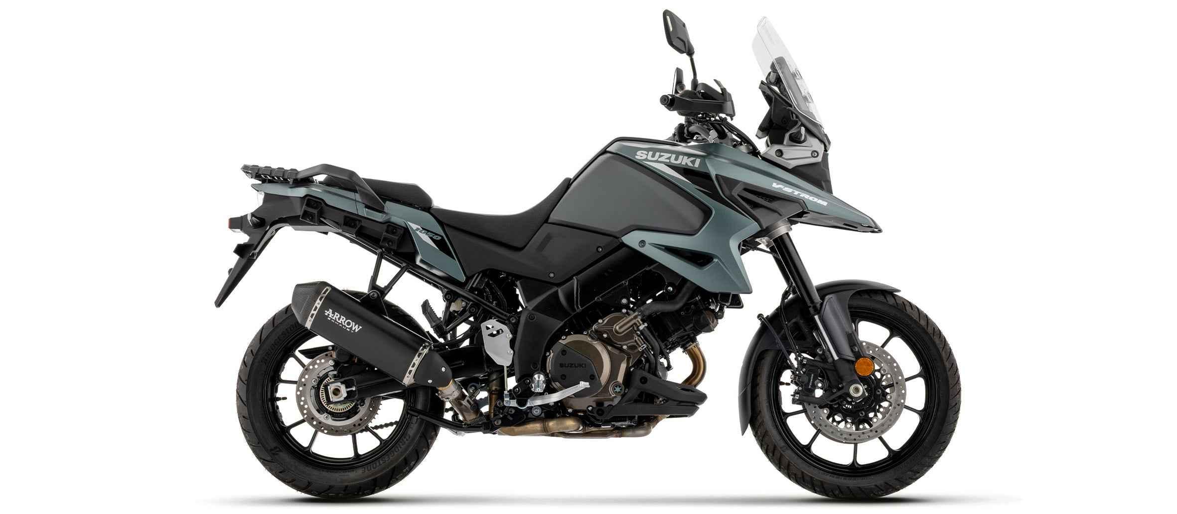 Terminale Explorer in alluminio Dark per Suzuki V-STROM 1050 2025/2026 - Arrow (72676AKN)