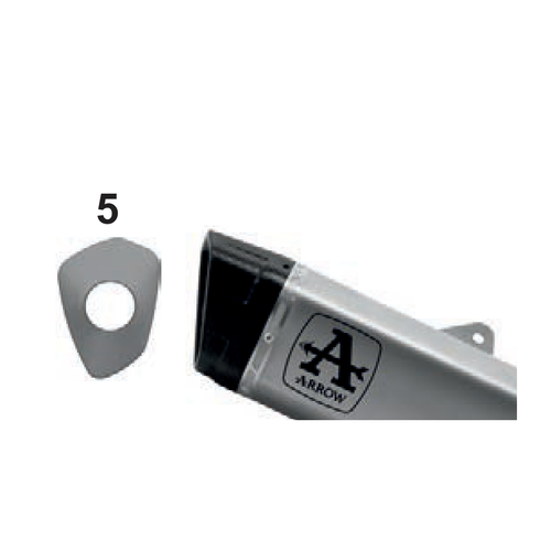 Arrow 71004PT Kit Terminale Pista Titanio + Raccordo Inox – Aprilia RSV4 1100 / Tuono V4 1100 - Moon Bike - Vista 1