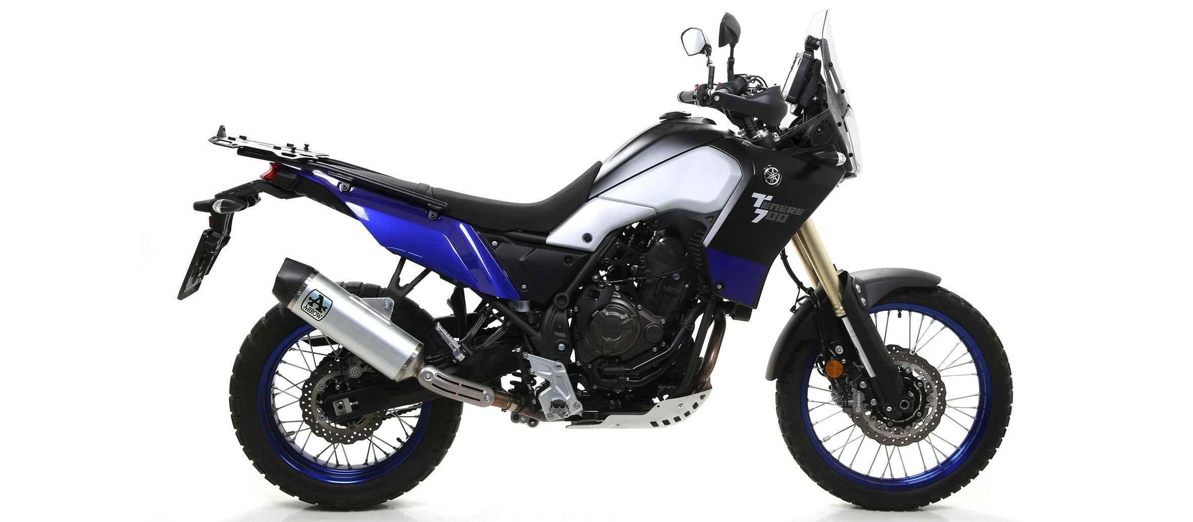 Terminale Indy Race alluminio con fondello carby per Yamaha Teneré 700 2019/2020 - Arrow (72661AK)