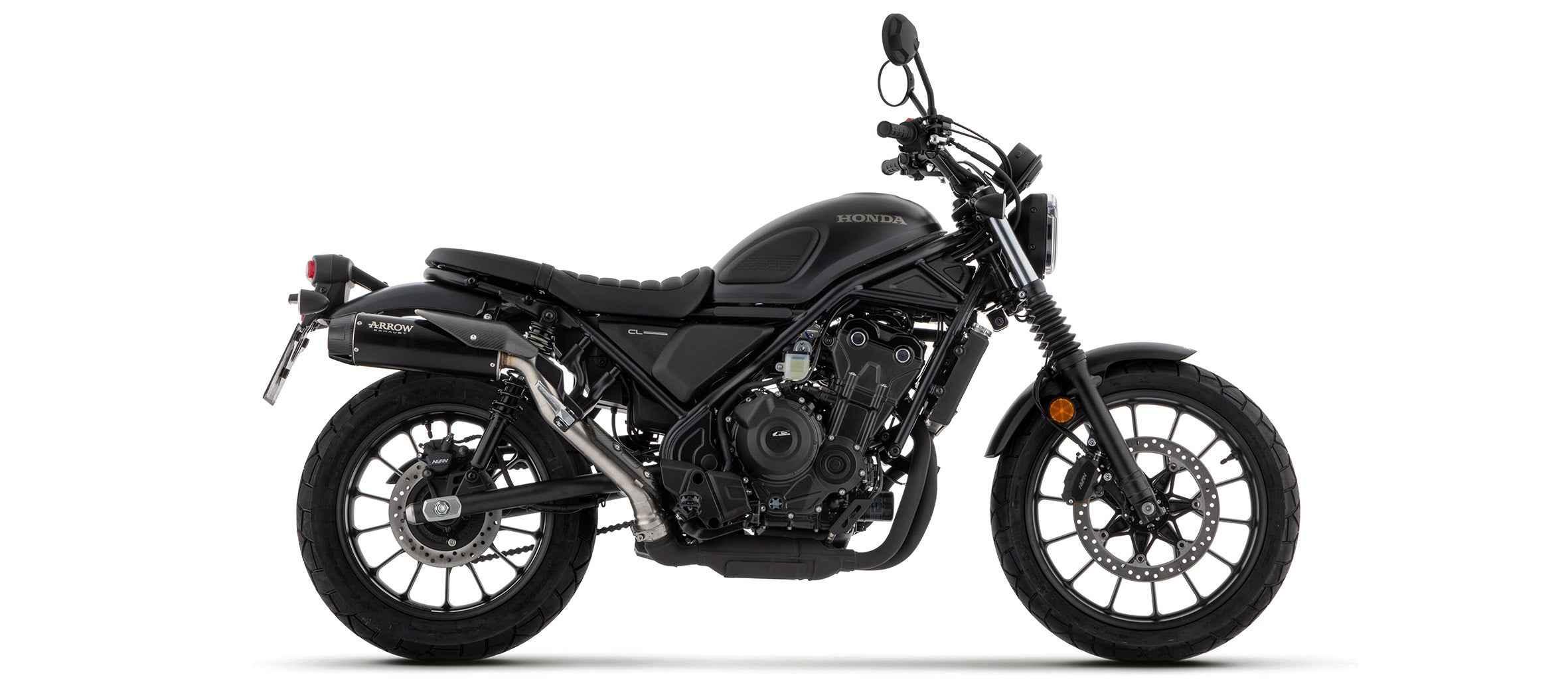 Kit terminale Rebel con fondello in carbonio per Honda CL 500 2023/2024 - Arrow (74513RB)