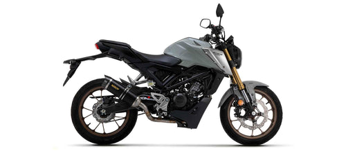 Kit completo con terminale Thunder in alluminio Dark per Honda CB 125 R 2021/2024 - Arrow (51519AKNW)