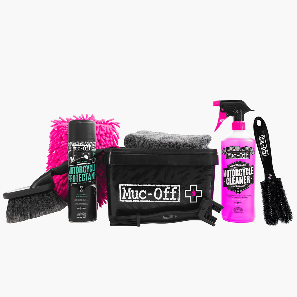 Muc-Off 8 in 1 Motorcycle Cleaning Kit Kit Pulizia Moto 8 Pezzi con Vasca, riferimento 168622 — Muc-Off