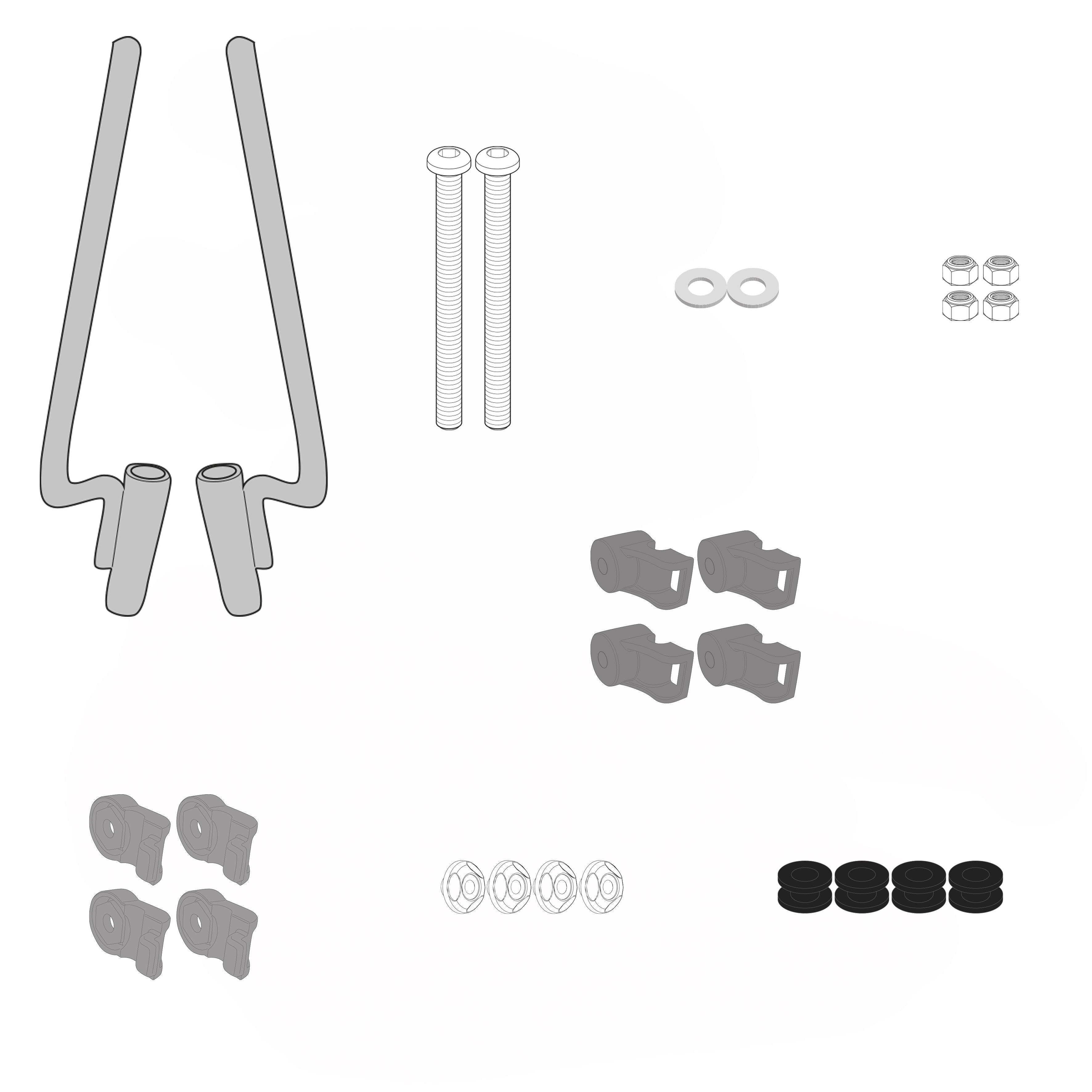 Kit Attacchi Parabrezza Kappa A5623AK – Piaggio Liberty 50/125/150 (2025) Parabrezza e Cupolini - Moon Bike - Vista 1