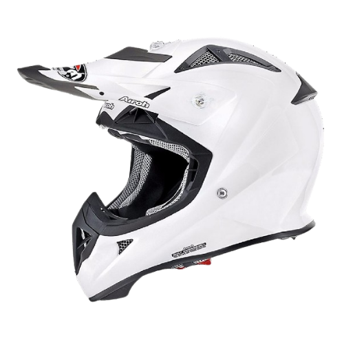 Airoh Aviator Junior Pearl White Carbon Kevlar Off-Road ECE 22.05 Kids' Motocross Helmet