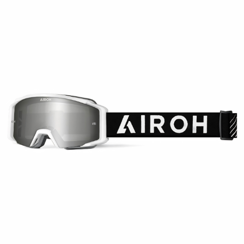 Airoh Airoh Blast XR1 Bianco Opaco – Occhiali Cross Lente Specchio Silver Antiappannamento Bianco Occhiali da moto - Moon Bike - Vista 1