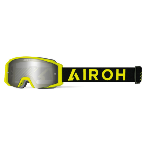 Airoh Airoh Blast XR1 Maschera Cross Giallo Opaco – Occhiali Motocross Lente Specchio Silver Antigraffio Trasparente Occhiali da moto - Moon Bike - Vista 1