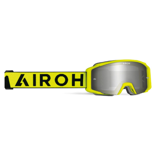 Airoh Airoh Blast XR1 Maschera Cross Giallo Opaco – Occhiali Motocross Lente Specchio Silver Antigraffio Trasparente Occhiali da moto - Moon Bike - Vista 2