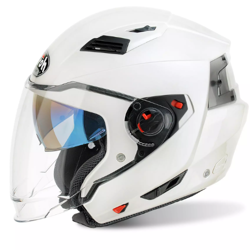 Airoh Executive Casco Modulare Bianco Lucido – Doppia Omologazione P/J Pinlock ECE 22.05