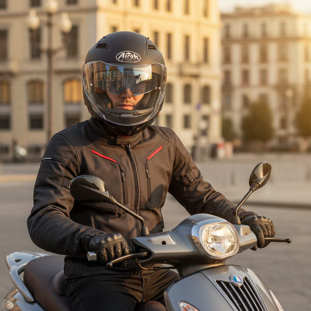 Airoh Executive Casco Modulare Nero Opaco – Doppia Omologazione P/J Pinlock ECE 22.05
