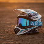 Airoh Blast XR1 Maschera Cross Enduro Blue Matt – Lente Specchiata Blu Antiappannamento GBXR119 - Moon Bike - Vista 4