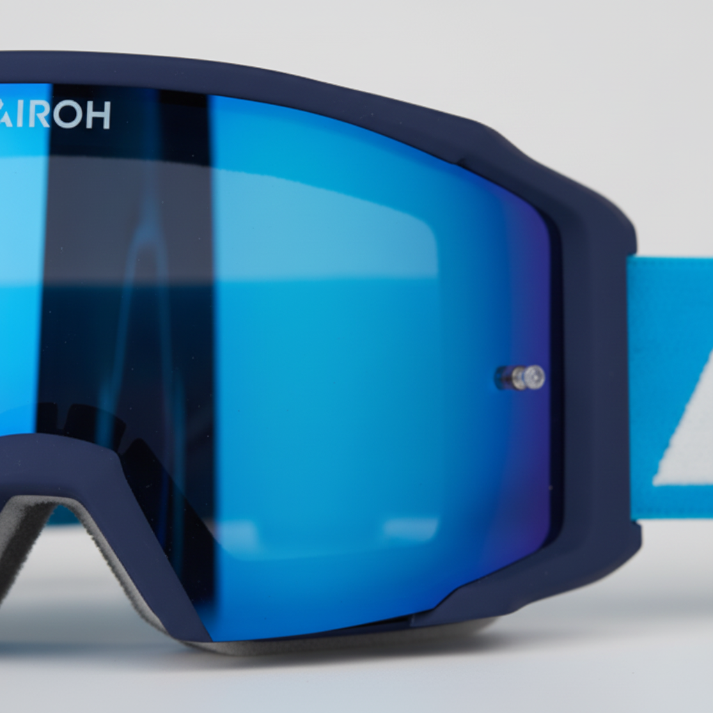 Airoh Blast XR1 Maschera Cross Enduro Blue Matt – Lente Specchiata Blu Antiappannamento GBXR119 - Moon Bike - Vista 3