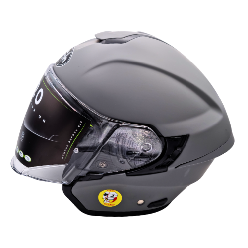 Airoh H.20 Casco Jet Grigio Opaco – Visiera Lunga, Parasole Integrato, ECE 22.05