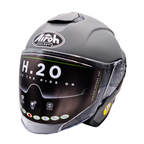 Airoh H.20 Casco Jet Grigio Opaco – Visiera Lunga, Parasole Integrato, ECE 22.05