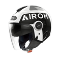Airoh Helios UP Casco Jet Bianco Nero Lucido – ECE 22.05 Visierino Parasole
