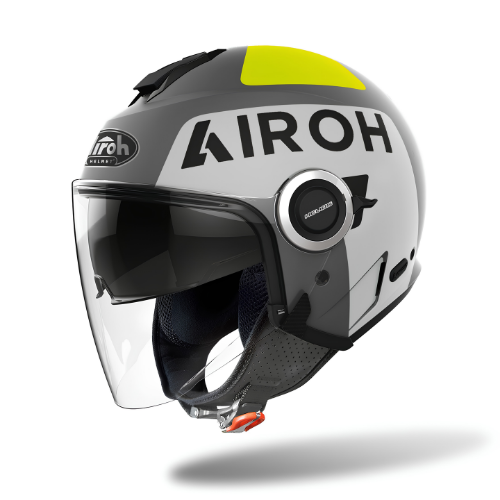 Airoh Helios Up Casco Jet Grigio Opaco – Doppia Visiera ECE 22.05 (Taglia XS)