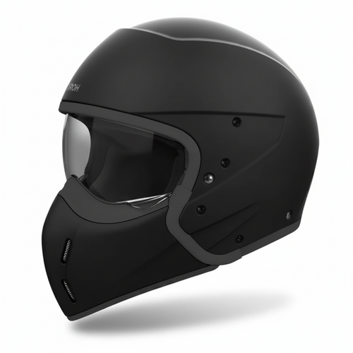 Airoh J110 Casco Modulare 2in1 Nero Opaco Carbonio ECE 22.06 - Moon Bike - Vista 1