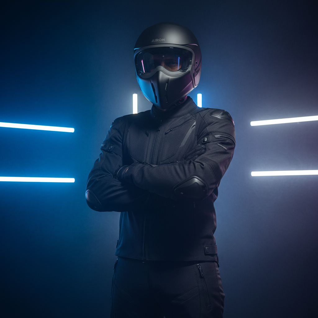 Airoh J110 Casco Modulare 2in1 Nero Opaco Carbonio ECE 22.06