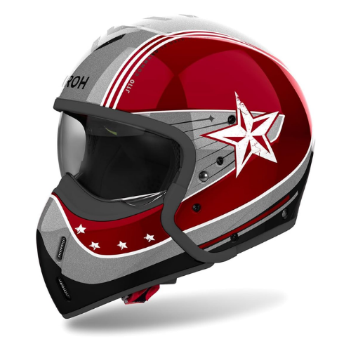 Airoh J110 Command Casco Modulare 2in1 Burgundy Lucido ECE 22.06
