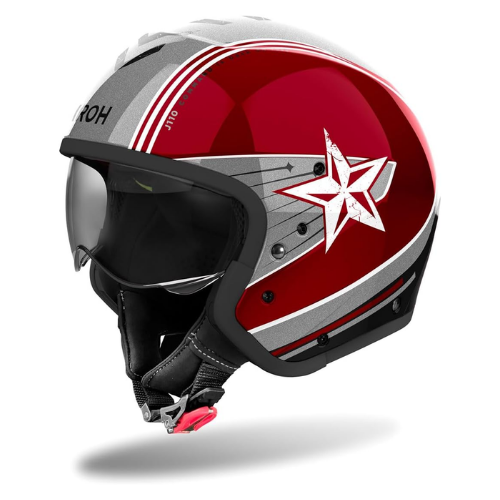 Airoh J110 Command Casco Modulare 2in1 Burgundy Lucido ECE 22.06