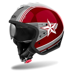 Airoh J110 Command Casco Modulare 2in1 Burgundy Lucido ECE 22.06