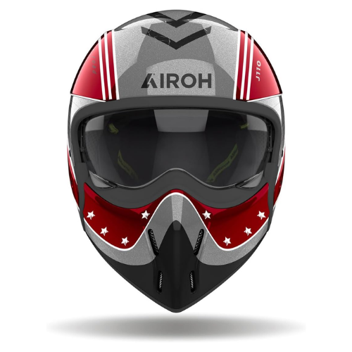 Airoh J110 Command Casco Modulare 2in1 Burgundy Lucido ECE 22.06