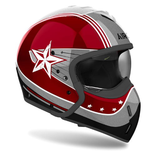 Airoh J110 Command Casco Modulare 2in1 Burgundy Lucido ECE 22.06