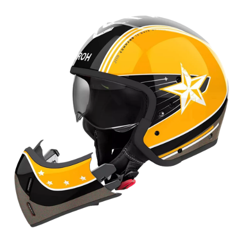 Airoh J110 Command Casco Modulare 2in1 Giallo Lucido ECE 22.06