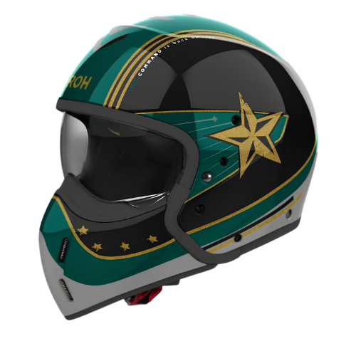 Airoh J110 Command Casco Modulare 2in1 Verde Menta Lucido ECE 22.06