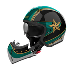 Airoh J110 Command Casco Modulare 2in1 Verde Menta Lucido ECE 22.06